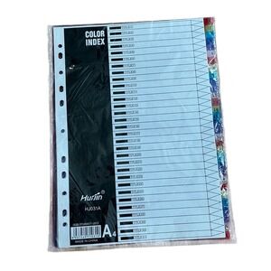 A4 Color Index Dividers 31 Tabs Binder Page Markers